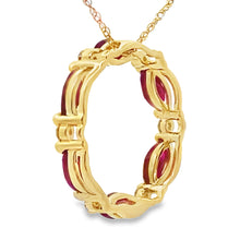 Load image into Gallery viewer, Ruby Diamond Circle of Love Pendant 10KT Yellow Gold
