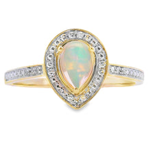 Load image into Gallery viewer, .30ct Opal Diamond Ring 10KT Yellow Gold
