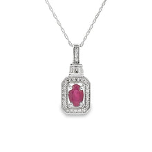 Load image into Gallery viewer, .72ct Ruby Diamond Fashion Pendants 14KT White Gold
