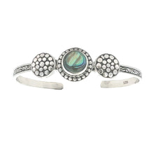 Load image into Gallery viewer, Genuine Abalone Bangle Bracelet Sterling Silver
