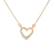 Load image into Gallery viewer, .03ct Diamond Heart Love Pendant 14KT Yellow Gold
