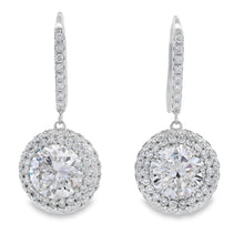 Load image into Gallery viewer, 8.33ct Moissanite Dangle Earrings Sterling Silver
