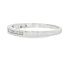 Load image into Gallery viewer, .11ct Diamond Wedding Band Ring 14KT White Gold
