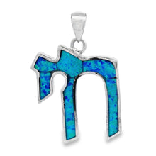 Load image into Gallery viewer, Created Opal Fashion Pendants Sterling Silver
