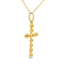 Load image into Gallery viewer, .15ct Diamond Cross Religious Pendant 14KT Yellow Gold
