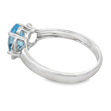 Load image into Gallery viewer, Blue Topaz Diamond Fashion band rings 10KT White Gold

