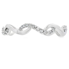 Load image into Gallery viewer, .17ct Diamond Wedding Band Ring 14KT White Gold

