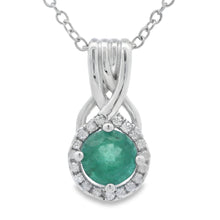Load image into Gallery viewer, .58ct Emerald Zircon Fashion Pendants Sterling Silver
