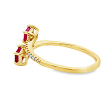 Load image into Gallery viewer, .57ct Ruby Diamond Ring 14KT Yellow Gold
