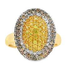 Load image into Gallery viewer, .45ct Yellow Sapphire Diamond Ring 14KT Yellow Gold
