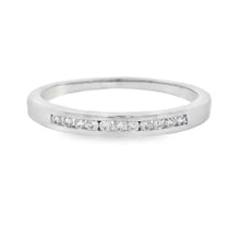 Load image into Gallery viewer, .11ct Diamond Wedding Band Ring 14KT White Gold
