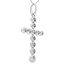 Load image into Gallery viewer, .50ct Diamond Cross Religious Pendant 14KT White Gold
