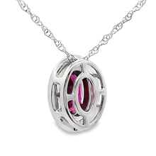 Load image into Gallery viewer, .52ct Garnet Diamond Fashion Pendants 10KT White Gold
