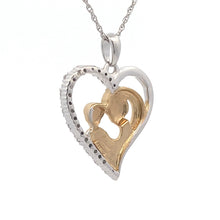 Load image into Gallery viewer, .10ct Diamond Heart Love Pendant Sterling Silver
