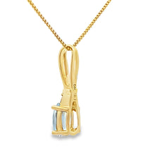 Load image into Gallery viewer, Aquamarine Diamond Fashion Pendants 10KT Yellow Gold
