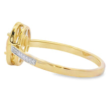Load image into Gallery viewer, .53ct Rose Quartz Diamond Ring 10KT Yellow Gold
