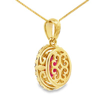 Load image into Gallery viewer, 2.22ct Ruby Diamond Fashion Pendants 10KT Yellow Gold
