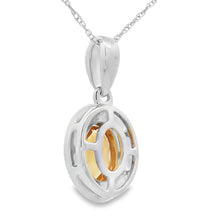 Load image into Gallery viewer, .48ct Citrine Diamond Fashion Pendants 10KT White Gold
