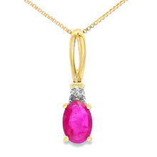 Load image into Gallery viewer, .38ct Ruby Diamond Fashion Pendants 10KT Yellow Gold
