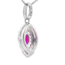 Load image into Gallery viewer, .26ct Ruby Diamond Fashion Pendants 10KT White Gold
