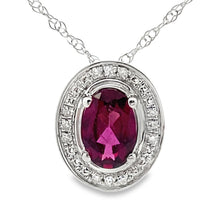 Load image into Gallery viewer, .52ct Garnet Diamond Fashion Pendants 10KT White Gold
