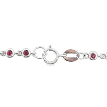 Load image into Gallery viewer, .89ct Ruby Diamond Bracelet 14KT White Gold
