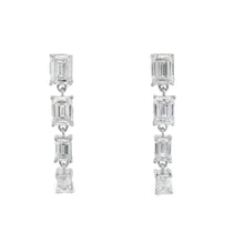Load image into Gallery viewer, Lab Grown Diamond Dangle Earrings 14KT White Gold
