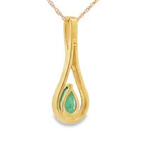 Load image into Gallery viewer, .37ct Emerald Diamond Fashion Pendants 10KT Yellow Gold
