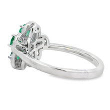 Load image into Gallery viewer, 1.01ct Emerald Zircon Ring Sterling Silver
