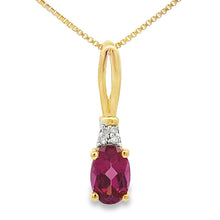 Load image into Gallery viewer, Rhodolite Garnet Fashion Pendants 10KT Yellow Gold
