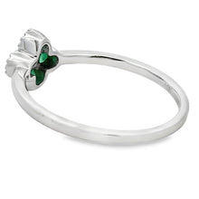 Load image into Gallery viewer, .15ct Emerald Diamond Ring 10KT White Gold
