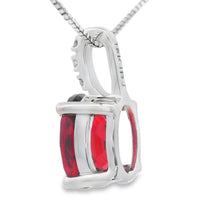 Load image into Gallery viewer, 1.34ct Garnet Diamond Fashion Pendants 10KT White Gold
