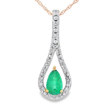 Load image into Gallery viewer, .37ct Emerald Diamond Fashion Pendants 10KT Yellow Gold
