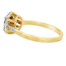Load image into Gallery viewer, 1.75ct Garnet Diamond Ring 10KT Yellow Gold
