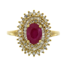 Load image into Gallery viewer, 2.05ct Ruby Diamond Ring 10KT Yellow Gold
