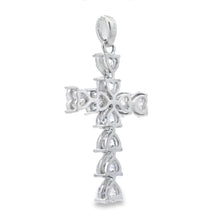 Load image into Gallery viewer, Moissanite Cross Religious Pendant Sterling Silver
