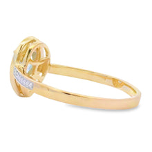 Load image into Gallery viewer, .39ct Aquamarine Diamond Ring 10KT Yellow Gold
