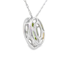 Load image into Gallery viewer, .52ct Peridot Diamond Fashion Pendants 10KT White Gold
