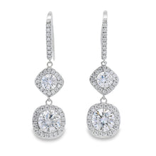 Load image into Gallery viewer, 8.51ct Moissanite Dangle Earrings Sterling Silver
