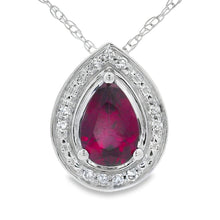 Load image into Gallery viewer, .52ct Garnet Diamond Fashion Pendants 10KT White Gold
