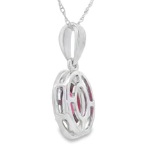 Load image into Gallery viewer, .58ct Garnet Diamond Fashion Pendants 10KT White Gold
