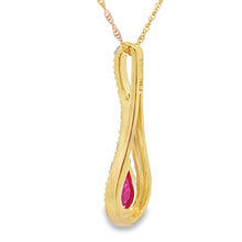 Load image into Gallery viewer, .48ct Ruby Diamond Fashion Pendants 10KT Yellow Gold
