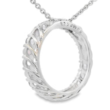 Load image into Gallery viewer, Created Opal Circle of Love Pendant Sterling Silver
