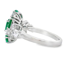 Load image into Gallery viewer, 2.98ct Emerald Zircon Ring Sterling Silver
