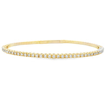 Load image into Gallery viewer, 1.00ct Diamond Bangle Bracelet 14KT Yellow Gold
