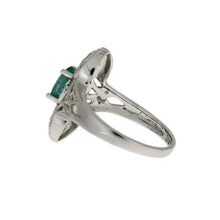 Load image into Gallery viewer, .70ct Emerald Diamond Ring 10KT White Gold
