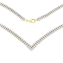Load image into Gallery viewer, 7.00ct Diamond Tennis Necklace 14KT Yellow Gold
