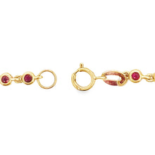Load image into Gallery viewer, .95ct Ruby Diamond Bracelet 14KT Yellow Gold
