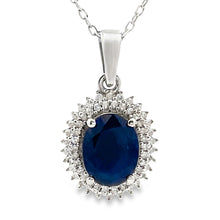 Load image into Gallery viewer, Sapphire Diamond Fashion Pendants 10KT White Gold
