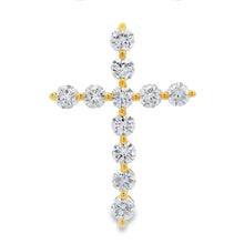 Load image into Gallery viewer, Natural .83ct Cross Religious Pendant 14KT Yellow Gold
